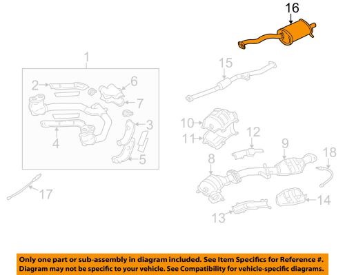 Subaru oem 95-01 impreza 2.2l-h4-muffler soa8377200