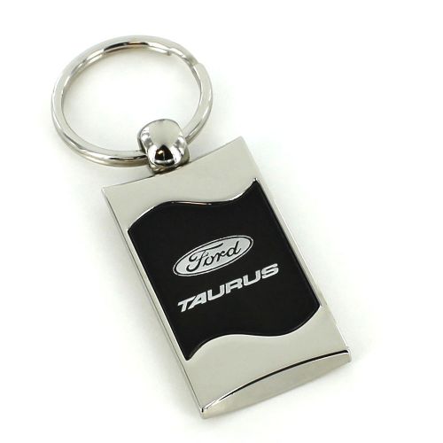 Ford taurus black spun brushed metal key ring