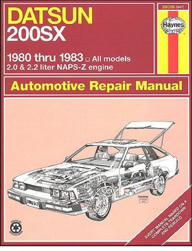 Datsun 200sx repair manual 1980-1983