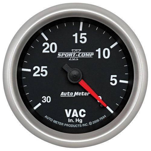 Auto meter 7684 sport-comp ii; mechanical vacuum gauge