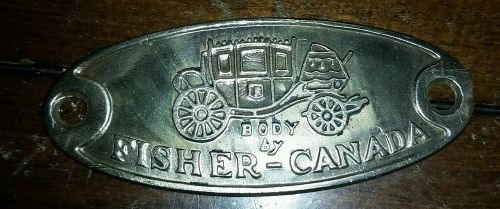 Body by fisher canada emblem badge door sill model a ford