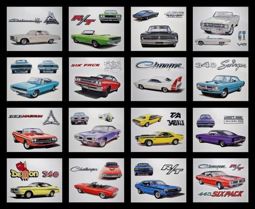 Dodge chrysler - 360 361 340 318 273 225 198 170 - 16 dealer posters art prints