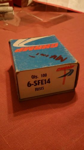 Box case of 100 6-sfe14 fuses by standard motors champ automotive