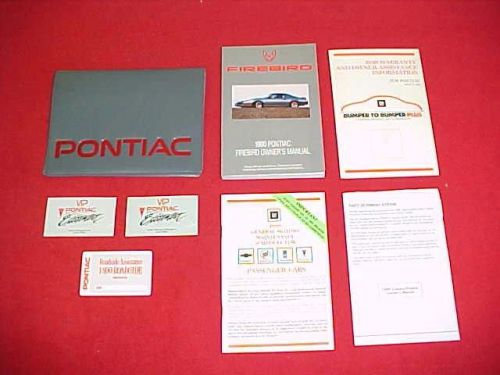 1990 firebird trans am t/a ta original owners manual service guide kit 90 case