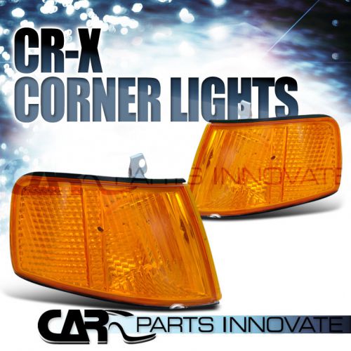 Fit 90-91 honda crx jdm amber signal corner lights lamp w/ one bulb slot only