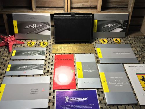 2012 ferrari 458 italia owners manual + unused service bk ((clean oem full set))