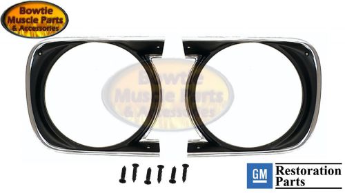 1968 68 camaro std headlight headlamp bezels bezel with screw strim ss z28 pair