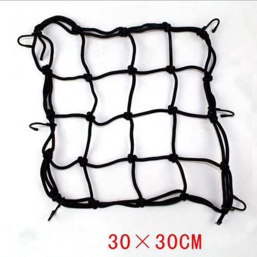 30*30cm motorcycle 6 hooks hold down fuel tank luggage net mesh web bungee new