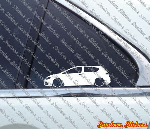 2x low seat leon cupra mk2 ( 1p ) lowered car outline stickers s596