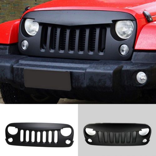 2 style!for jeep wrangler 2008-16 black angry bird front grille 1pcs