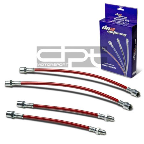 For audi a6/s6 replacement front/rear stainless hose red pvc coated brake line