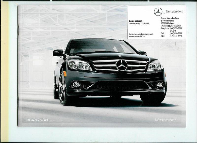 2010 mercedes benz c-class c300 c350 18-page original sales brochure catalog