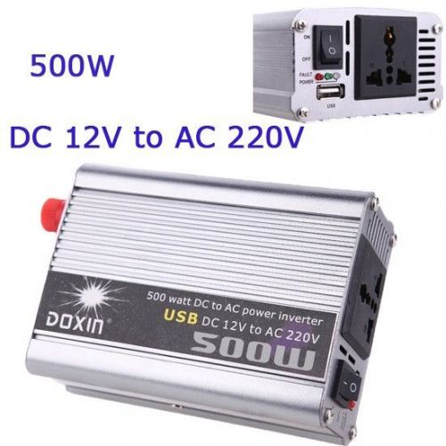 500w car boat power inverter dc 12v to ac 220v converter electronic with cable