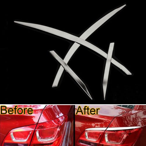 4x stainless styling rear light tail lamp cover trim strip for cruze 2009-2014