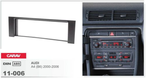 Carav 11-006 1din car radio dash kit panel for audi a4 (b6) 2000-2006