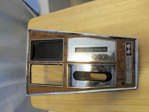 Original corvette  interior  shift plate  wood grain with  ash tray