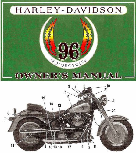 1996 harley-davidson all models owners manual -xlh-flstf-fxsts-fxdwg-flht-flhtcu