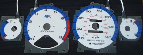 Find APC 95 96 97 Honda Accord MT Glow Gauges Gauge White Face 140 MPH ...