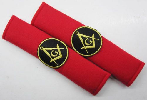 2 pcs car comfortable seat belt seatbelt shoulder pads cover masonic mason r