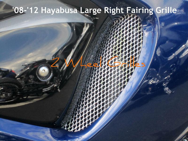 10 2010 suzuki hayabusa gsxr 1300 fairing grills screens mesh 6 pc chrome like