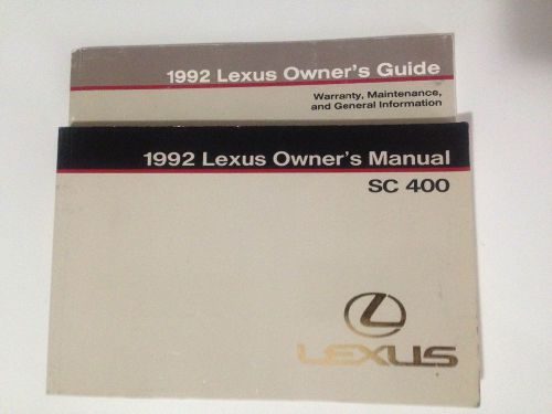 1992 lexus sc400 owners manual complete