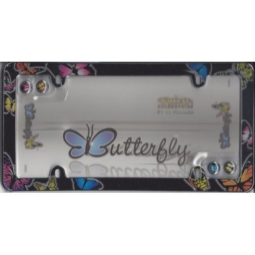Butterfly plastic license plate frame