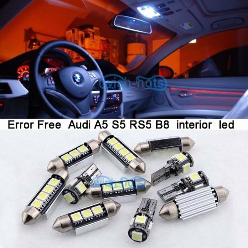 14pcs white led lamp interior package light kit for 08-13 audi a5 s5 rs5 b8 m