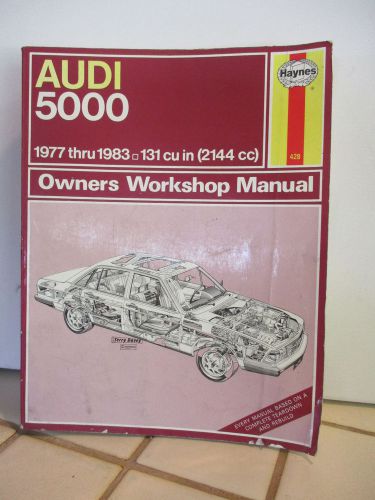 Haynes audi 5000 1977-1983 owners workshop manual #428