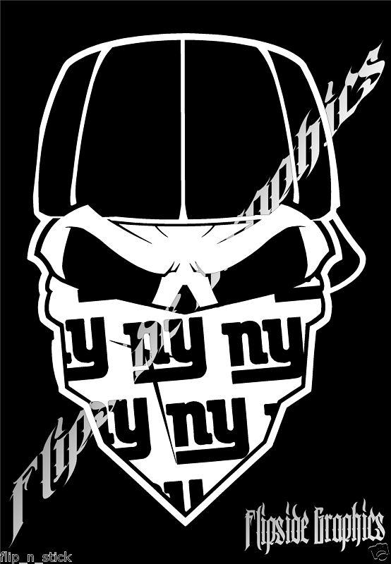 Decal graphics bandana new york giants trucks cars windows vinyl bumper stickers