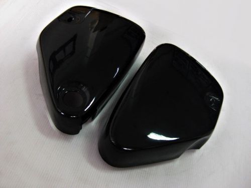 Side cover honda cb77 &#034;fiber glass black&#034;  (as)