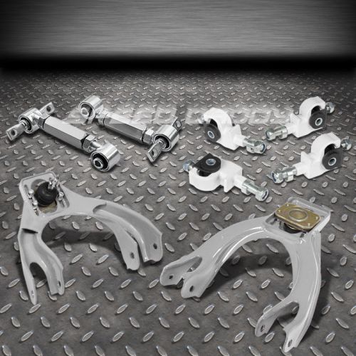 Silver front+rear camber control+adjuster suspension kit 92-95 civic eg/ek/ej/dc