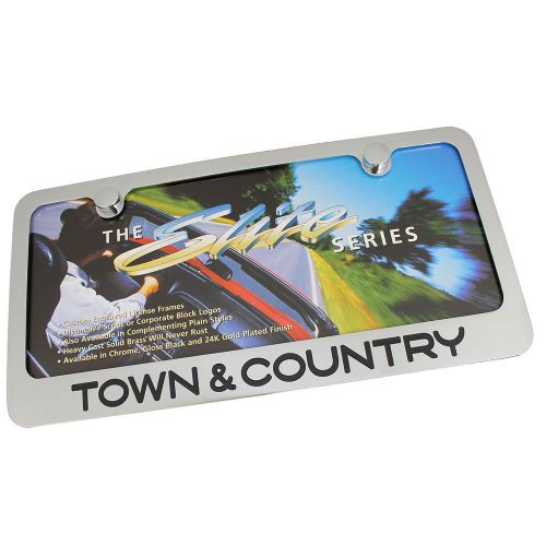 Chrysler town &amp; country chrome brass license plate frame