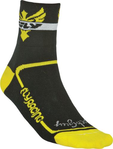 Fly racing yellow/black mens action dirt bike socks mx atv 2015