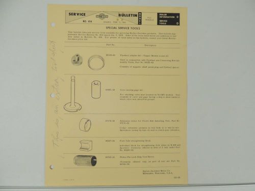 Vintage 1960 harley-davidson service tool price list bulletin dealer form l4381