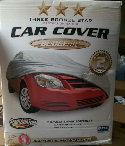 Semi-custom car cover budgelite size 3 three bronze star style b-3 14&#039; 3&#034; 16&#039; 8&#034;