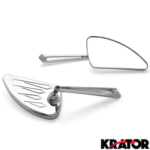 New pair custom mirror set with bolt adapters for motorcycles cruisers scooters