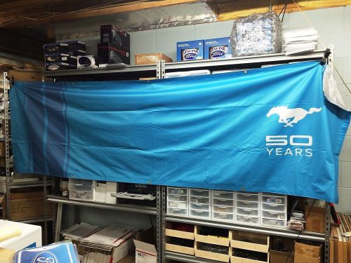 New ford mustang 50th anniversary banner! dealer only very rare 10 foot by 3 ft.