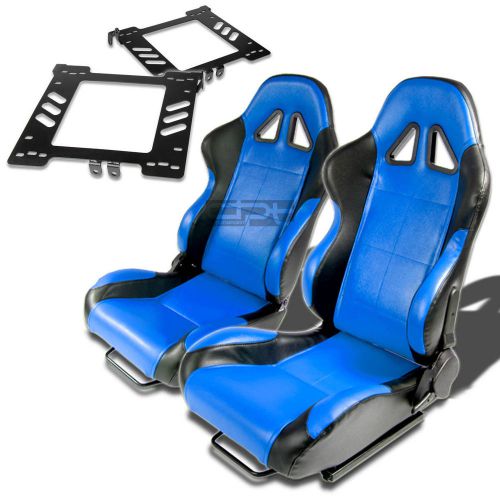 Type-5 racing seat black blue woven+silder+for 99-05 golf mk4/jetta bracket x2