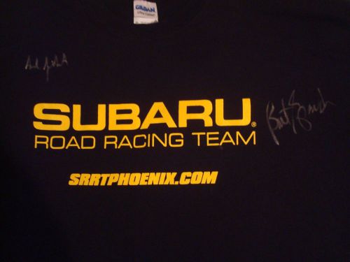 Men&#039;s subaru racing team srrt phoenix performance signed black t shirt  x-large