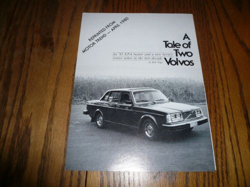 1980 motor trend reprint on the 1985 volvo epa beater - vintage