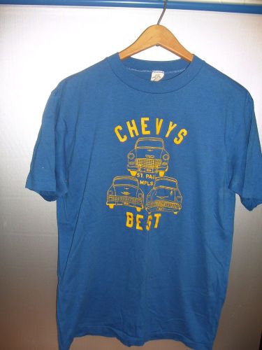 Vintage chevys best blue t shirt  (mpls st paul 1955 56 57 chevrolet club)
