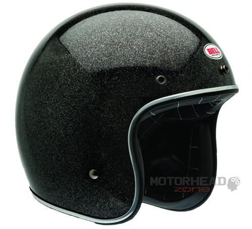 Motorcycle helmet bell custom 500 black flake helmet open face xlarge new