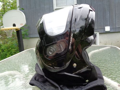 Black hjc sy-max large modula helmet with shield &amp; bag &amp; extras in original box