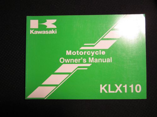 2002 kawasaki motorcycle klx110 owners manual factory oem owner&#039;s klx 110 a1