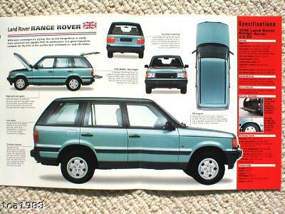 1997 / 1998 land rover range rover imp brochure