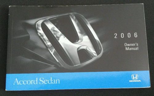 2006 honda accord sedan owners manual