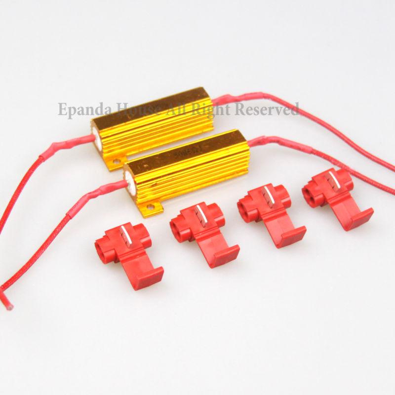 2x universal fit 50w 6ohm load resistors for all led smd light bulbs plus 4 taps