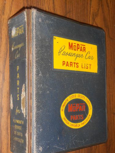 1953 &amp; prior  dodge chrysler plymouth desoto parts catalog / orig book! 53 52 51