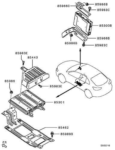 2008-2011 mitsubishi lancer &amp; evolution sirius radio module 8701a103 w/ bracket