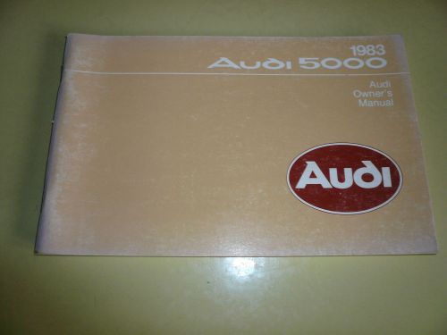 1983 audi 5000 owner&#039;s manual - glove box